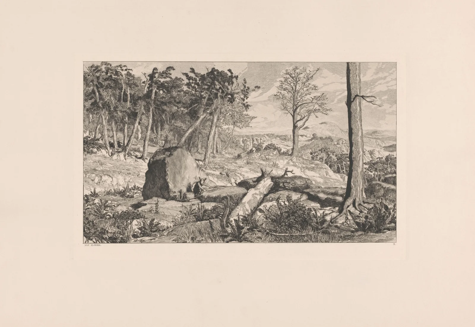 Simplicius in der Waldeinöde av Max Klinger