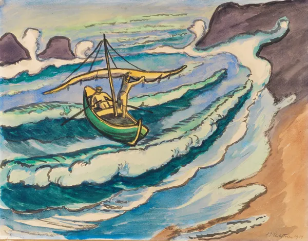 Fischerleben Monterosso av Hermann Max Pechstein