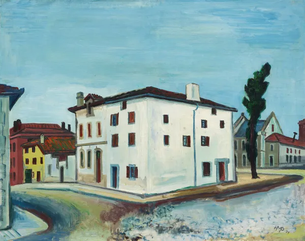 Houses in Hendaye av Hermann Max Pechstein