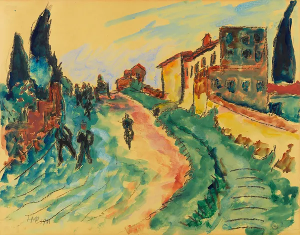Italian Landscape av Hermann Max Pechstein