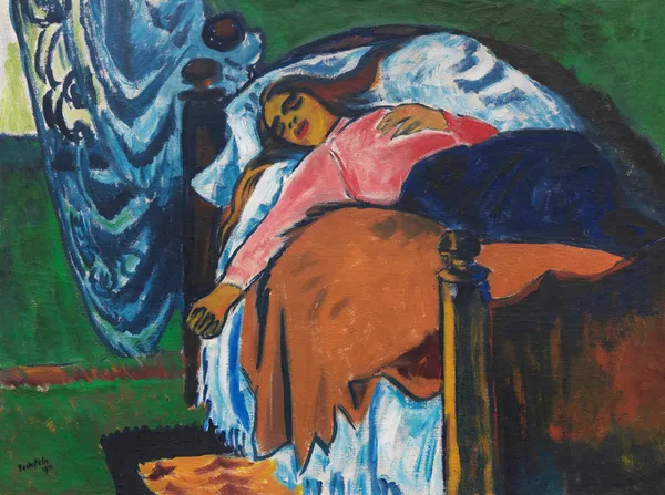 The Resting Woman av Hermann Max Pechstein