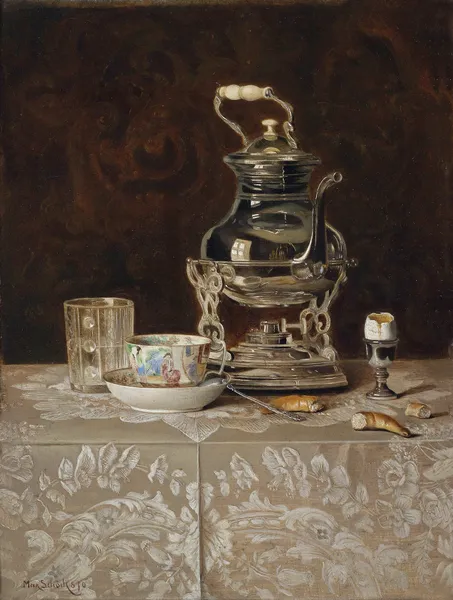 Stillleben Mit Samovar av Max Schödl