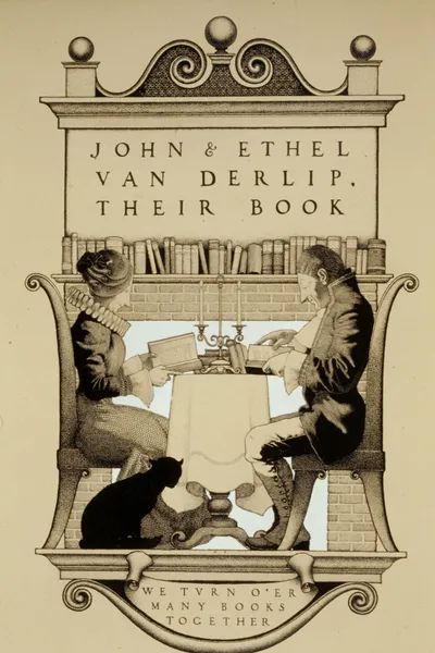 Bookplate design for John R. and Ethel Morrison Van Derlip av Maxfield Parrish