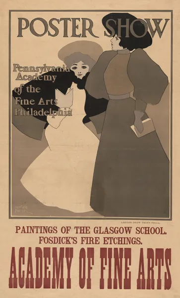 Poster show, Pennsylvania Academy of the Fine Arts, Philadelphia av Maxfield Parrish