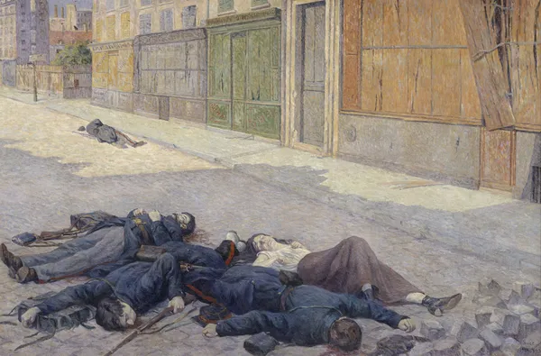 A Street in Paris in May 1871 av Maximilien Luce