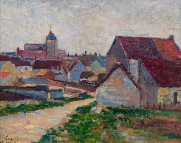 Le Village De Conche-Sur-Condoires av Maximilien Luce
