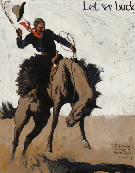 Let ‘er Buck! Pendleton Round Up av Maynard Dixon