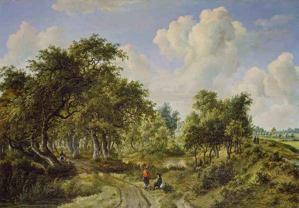 A Wooded Landscape av Meindert Hobbema
