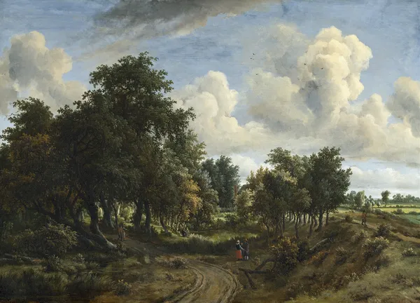 A Wooded Landscape av Meindert Hobbema
