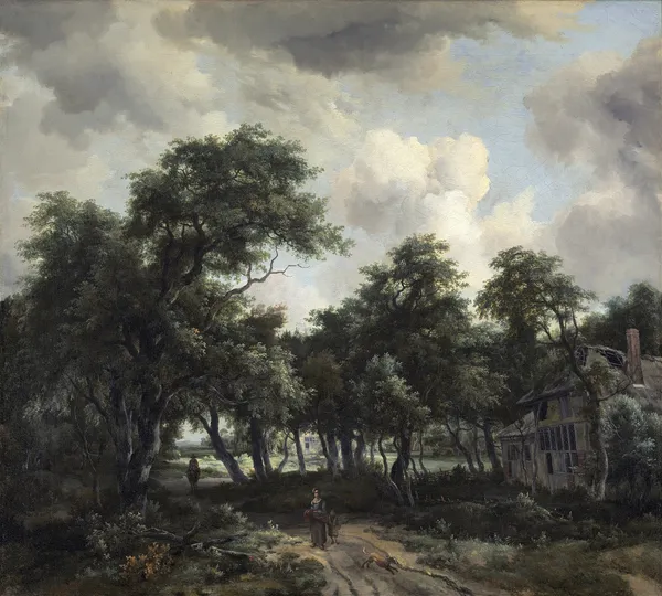 Hut among Trees av Meindert Hobbema