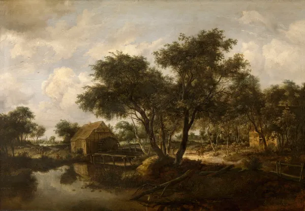 Water Mill av Meindert Hobbema
