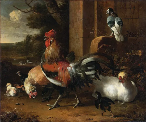 A Poultry Yard av Melchior d'Hondecoeter