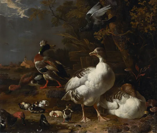 Geese and Ducks av Melchior d'Hondecoeter