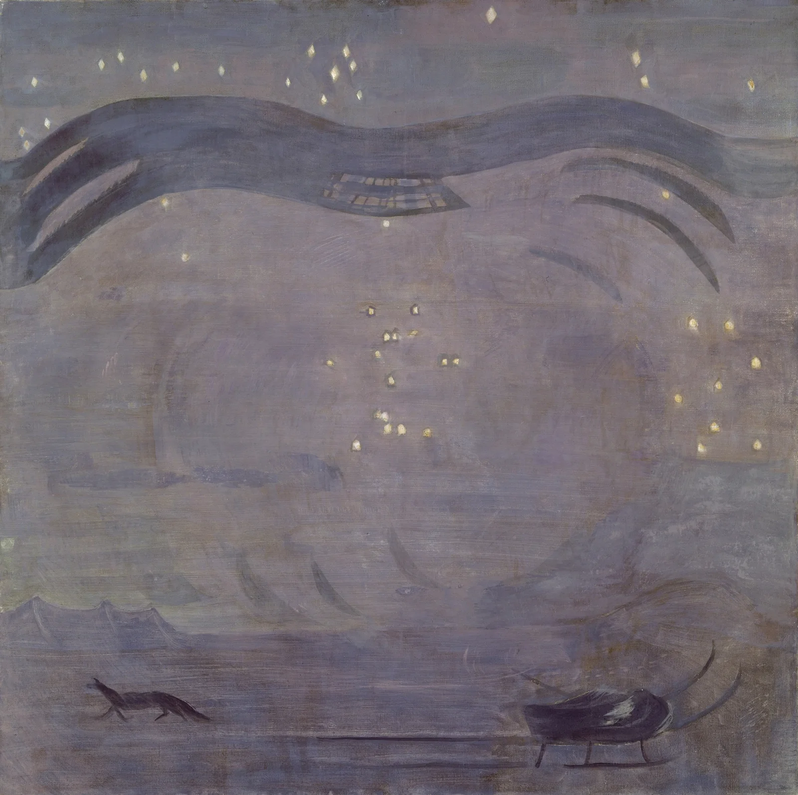 Starry landscape with Mountain Peak av Otto Meyer-Amden