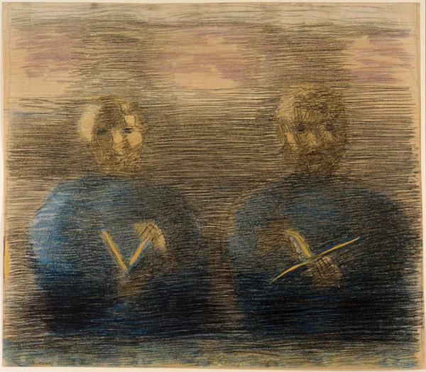 Teilstudie zu ‘Vorbereitung’ (Andacht im Esssaal), um 1928-30 av Otto Meyer-Amden