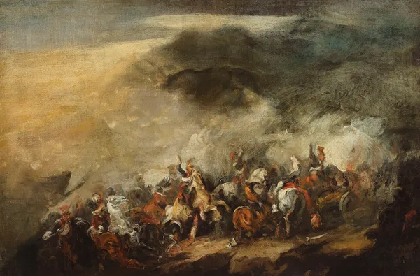 Battle of Somosierra av Piotr Michałowski
