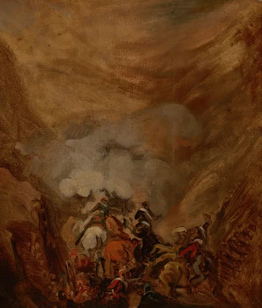 Charge in the Gorge of Somosierra av Piotr Michałowski