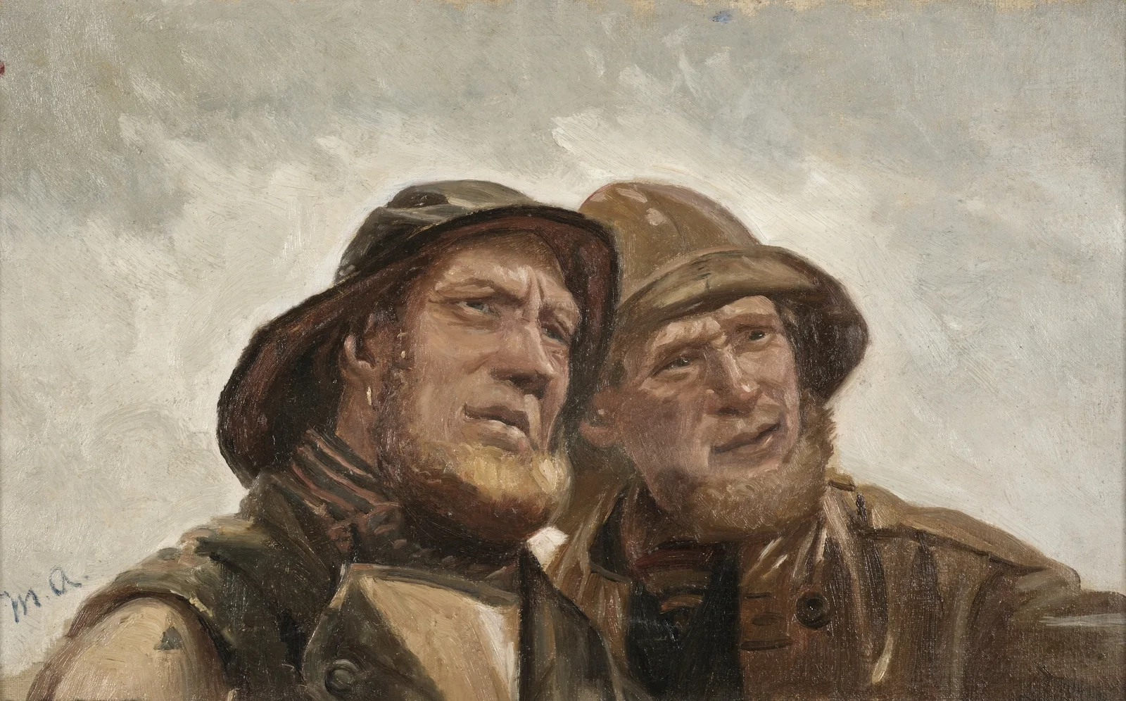 Two Fishermen. Study av Michael Ancher