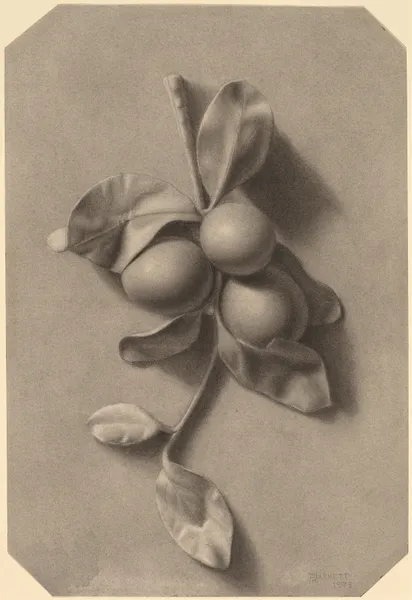 A Sprig of Plums av William Michael Harnett