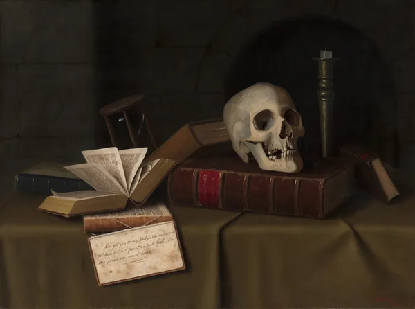 Memento Mori, ‘To This Favour’ av William Michael Harnett