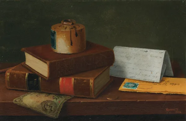 Still Life With Letter To Mr. William Taggart, Esq. av William Michael Harnett