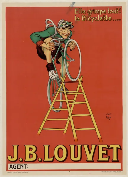 Elle grimpe tout ! la bicyclette… av Mich (Michel Liebeaux)