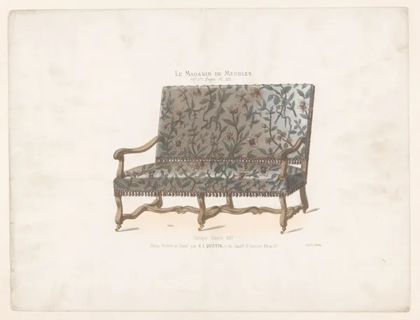 Canapé Louis XIII. av Victor Léon Michel Quétin