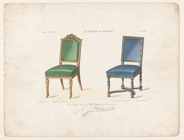 Chaise de salle av Victor Léon Michel Quétin