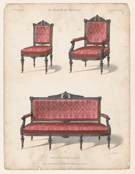 Chaise, Fauteuil et Canapé (Genre grec) av Victor Léon Michel Quétin