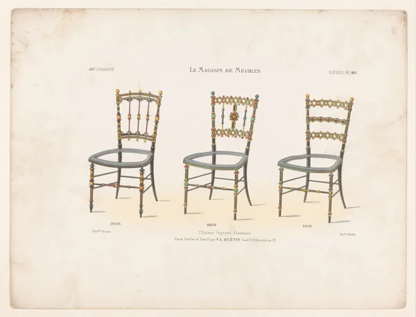 Chaise légères fantaisie av Victor Léon Michel Quétin
