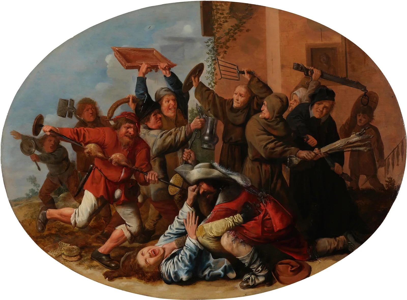 Battle Between Carnival and Lent av Jan Miense Molenaer