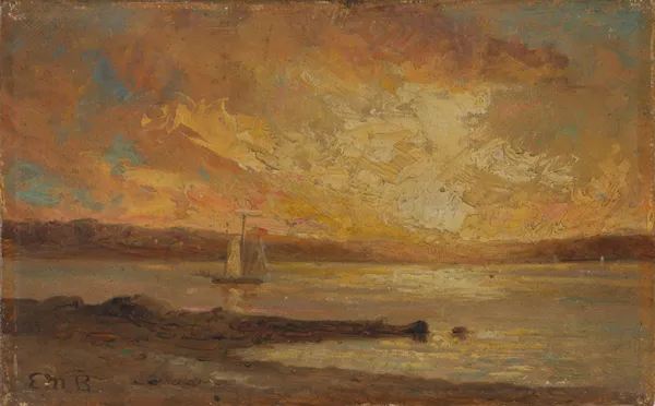 Boat on Sea av Edward Mitchell Bannister