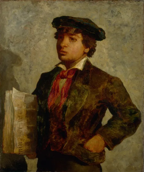 Newspaper Boy av Edward Mitchell Bannister