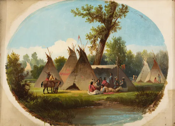 Assiniboin Encampment on the Upper Missouri av John Mix Stanley