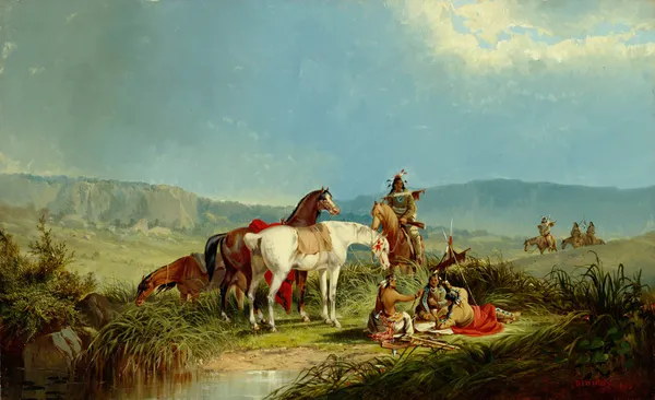 Indians Playing Cards av John Mix Stanley
