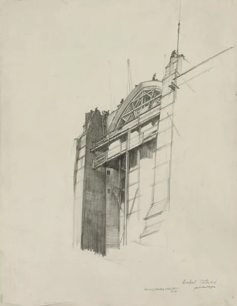 Liverpool Cathedral av Muirhead Bone