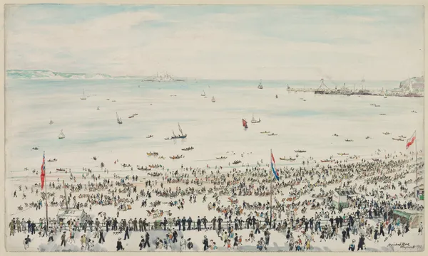 Weymouth Bay, Victory Day Celebrations av Muirhead Bone