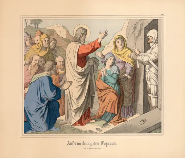 Auferweckung des Lazarus (19th century) av Johann Nepomuk Heinemann