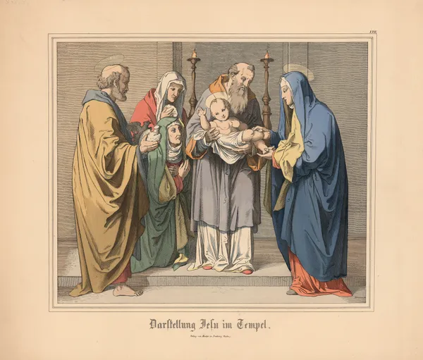 Darstellung Jesu im Tempel (19th century) av Johann Nepomuk Heinemann