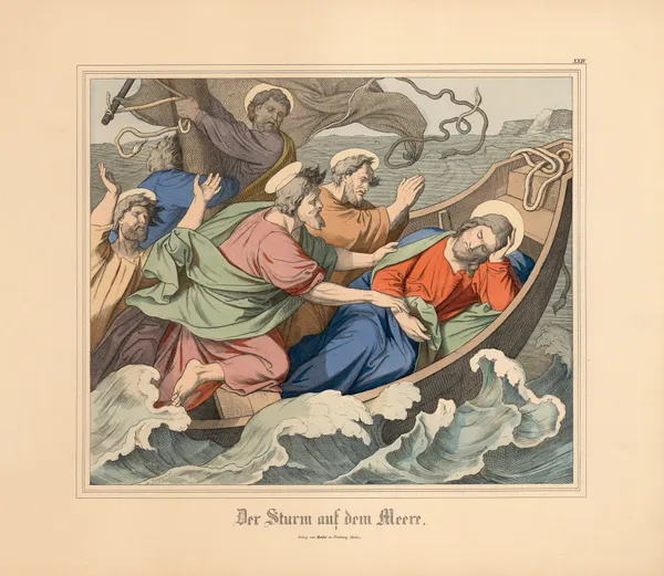 Der Sturm auf dem Meere (19th century) av Johann Nepomuk Heinemann