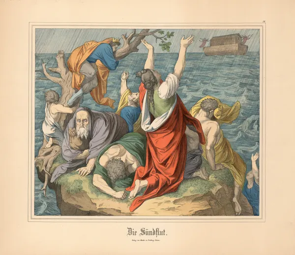 Die Sündflut (19th century) av Johann Nepomuk Heinemann