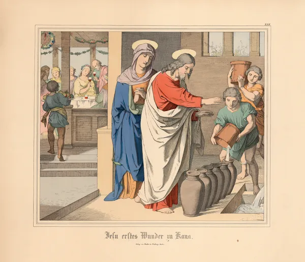 Jesu erstes ‘.Vunder zu Kana (19th century) av Johann Nepomuk Heinemann