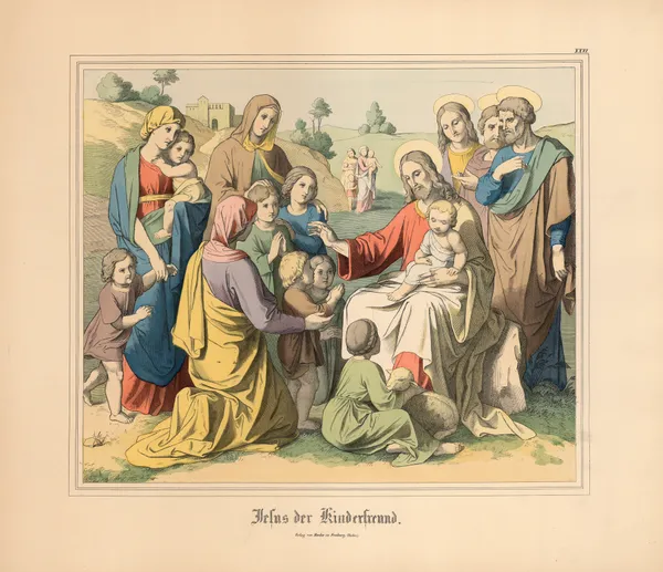 Jesus der Kinderfreund (19th century) av Johann Nepomuk Heinemann