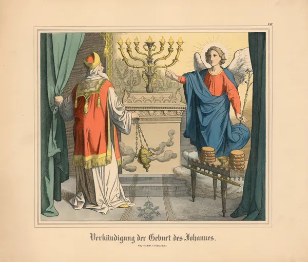 Verkündigung der Geburt des Johannes (19th century) av Johann Nepomuk Heinemann