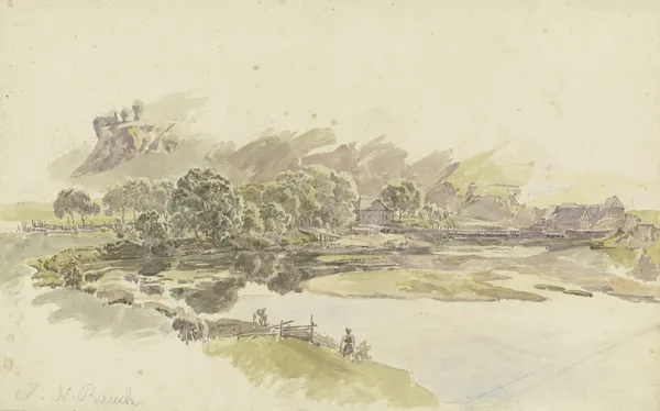 Russian river landscape av Johann Nepomuk Rauch