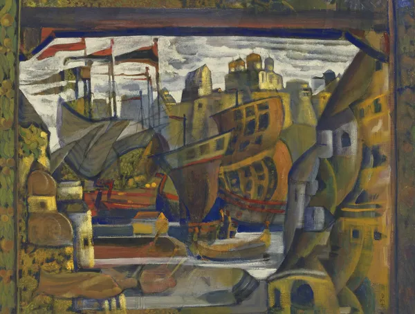 The Novgorod Market From Sadko av Nicholas Roerich