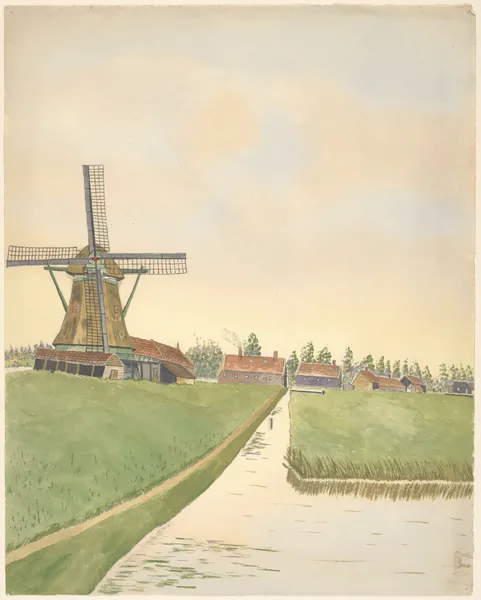 molens; De Krijthengst, Westzaandam av Johannes Nicolaas Eijman