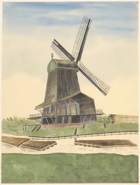 molens; houtzaagmolen De Smit (paltrok) av Johannes Nicolaas Eijman