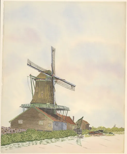molens; molen De Duinjager, Oostzijderveld av Johannes Nicolaas Eijman