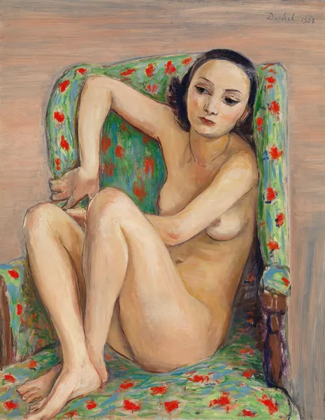 Model in a Green Chair av Nils Dardel